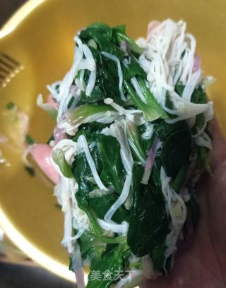 菠菜拌金针菇的做法步骤：12