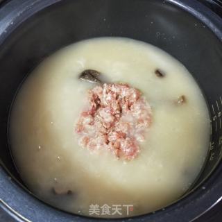 鹿茸菇干贝粥的做法步骤：9