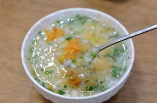 肉松山药青菜粥的做法步骤：7