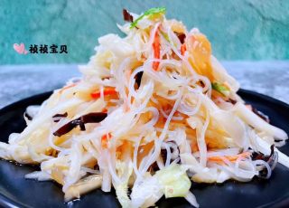 蜇皮粉丝木耳拌白菜#清肠食谱#的做法步骤：12