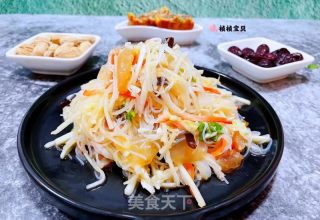 蜇皮粉丝木耳拌白菜#清肠食谱#的做法步骤：11