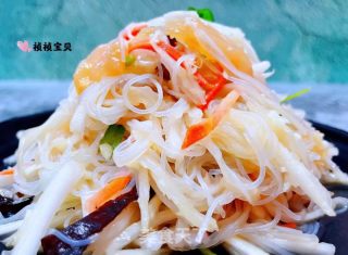 蜇皮粉丝木耳拌白菜#清肠食谱#的做法步骤：9