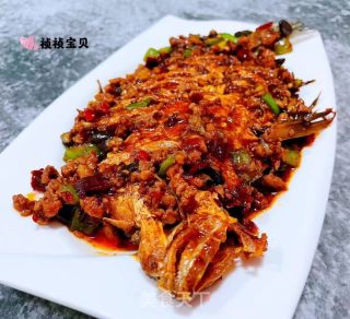 #酸甜美食#肉沫干烧偏口鱼的做法步骤：13