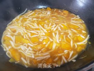 南瓜汤面条的做法步骤：7