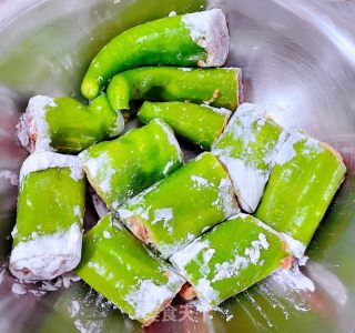 尖椒酿肉的做法步骤：7