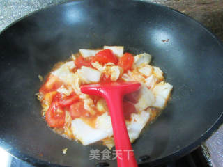 鸡蛋番茄炒大白菜的做法步骤：7
