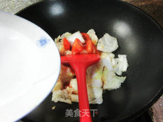 鸡蛋番茄炒大白菜的做法步骤：6