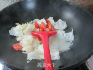 鸡蛋番茄炒大白菜的做法步骤：4