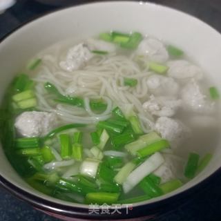 葱香鸡肉丸子面的做法步骤：10