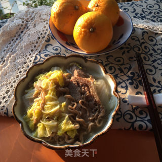 老鸭白菜汤面的做法步骤：9