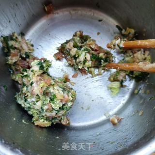 荠菜海肠水饺的做法步骤：10