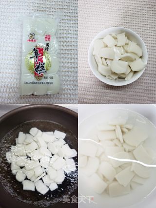 辣白菜肥牛炒年糕的做法步骤：1