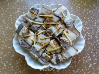 萝卜蒸腊肉的做法步骤：4