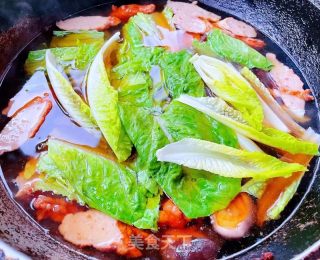 #热汤面#肉参牡蛎煎蛋青菜面的做法步骤：10
