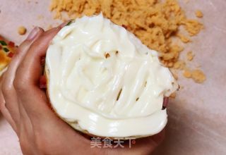 香葱肉松面包卷的做法步骤：12