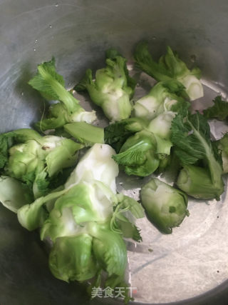 烧肉炒儿菜的做法步骤：1
