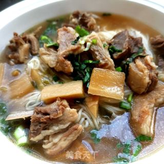 白萝卜羊排面的做法步骤：11