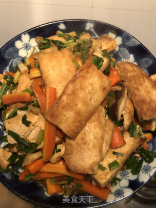 香煎老豆腐的做法步骤：6