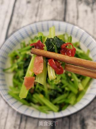 椒香腊肠毛芹菜的做法步骤：8