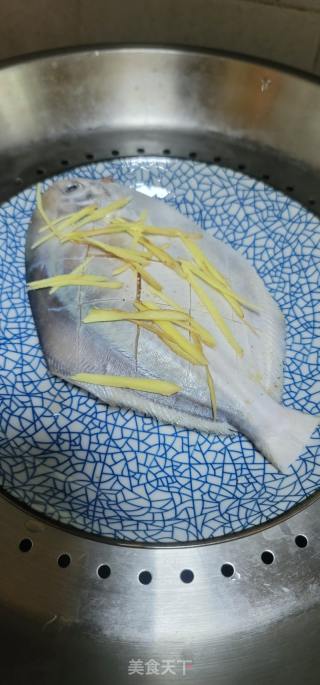 葱香白鲳的做法步骤：3