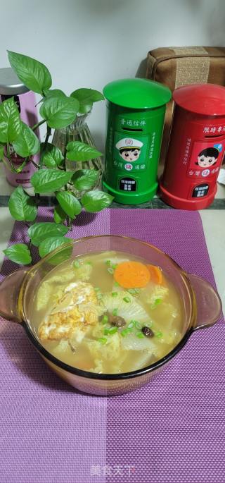 香菇鸡蛋白菜汤的做法步骤：11
