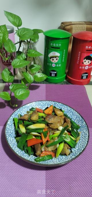 青蒜炒腊味的做法步骤：10