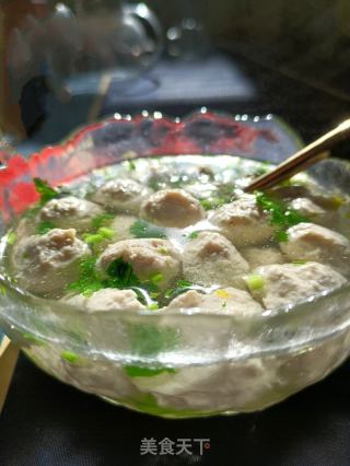 清汆莲藕鸡肉丸的做法步骤：21