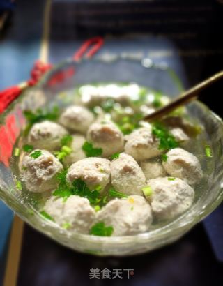清汆莲藕鸡肉丸的做法步骤：20