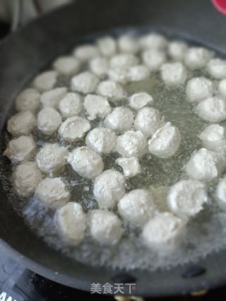 清汆莲藕鸡肉丸的做法步骤：16