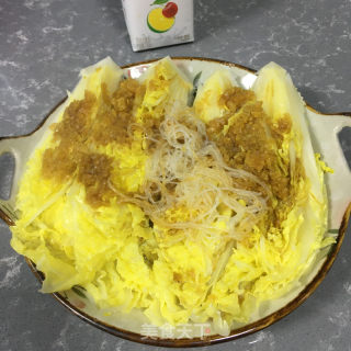 蒜蓉粉丝蒸娃娃菜的做法步骤：7