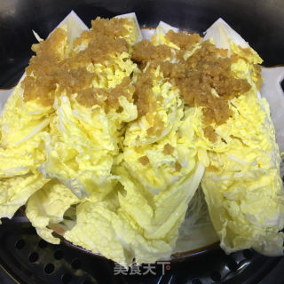 蒜蓉粉丝蒸娃娃菜的做法步骤：4