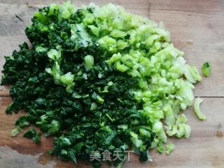 青菜豆腐馅饼的做法步骤：3