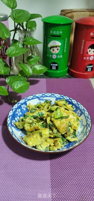 九层塔大葱炒鸡蛋的做法步骤：9