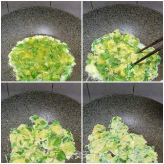 九层塔大葱炒鸡蛋的做法步骤：5