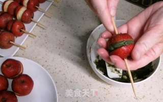 拉丝夹心糖葫芦，四种口味的做法步骤：14