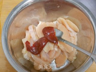 韩式辣酱鸡胸肉的做法步骤：3