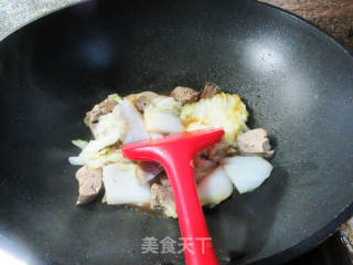 鸭肝炒大白菜的做法步骤：8