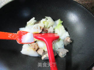 鸭肝炒大白菜的做法步骤：6