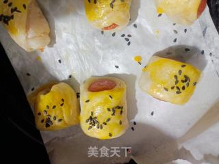 手抓饼香肠卷的做法步骤：5