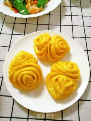 南瓜花卷（不加一滴水）的做法步骤：15
