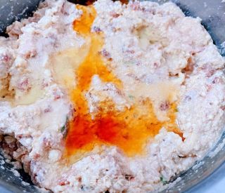 香酥豆腐猪肉丸的做法步骤：7