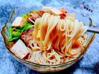 #热汤面#豆腐茼蒿牛肉面的做法步骤：18