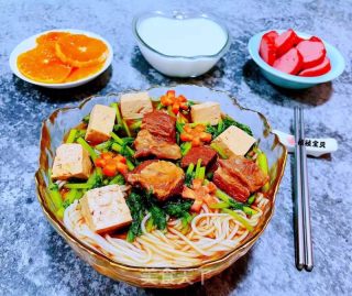 #热汤面#豆腐茼蒿牛肉面的做法步骤：16