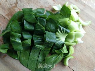 青菜鸡蛋敲肉面的做法步骤：4