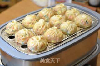 鸡蛋虾皮胡萝卜包子的做法步骤：10