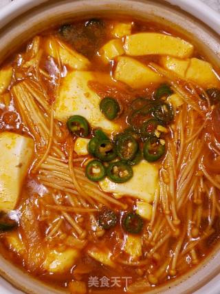 辣白菜豆腐煲的做法步骤：17