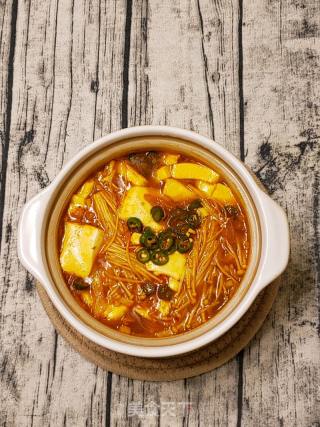 辣白菜豆腐煲的做法步骤：16