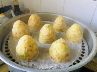 青菜玉米面窝窝头的做法步骤：10