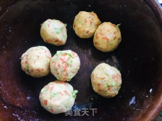 青菜玉米面窝窝头的做法步骤：7