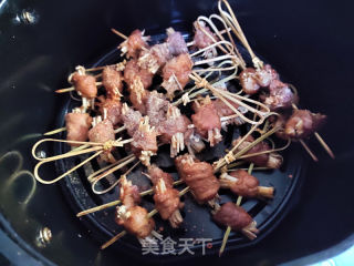 空气炸锅烤金针菇肉卷的做法步骤：9